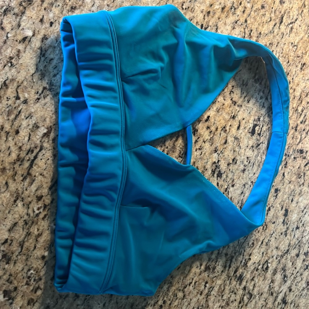 Tiger Friday blue halter sports bra